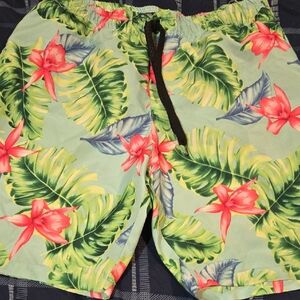Brooklyn Cloth Tropical Floral Men's Swim Board Shorts Size M